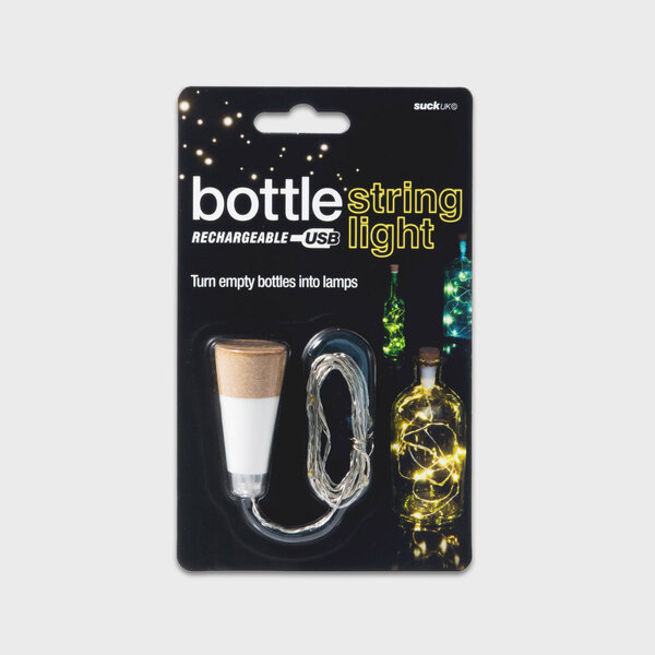 White String Light | Rechargeable string of lights for any bottle.