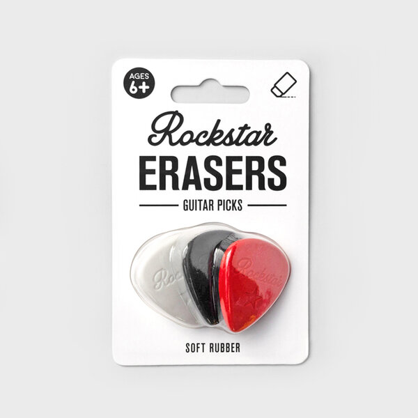 Rockstar Erasers | Guitar Pick Rubber Erasers