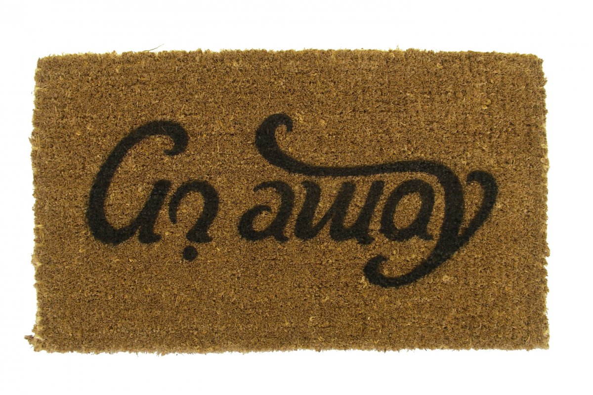 Doormat Come In & Go Away "Ambigram"
