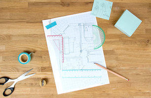 Novelty sticky notes for work set of square protractor and ruler 