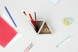 Smooth surface cement pencil and pen holder for school