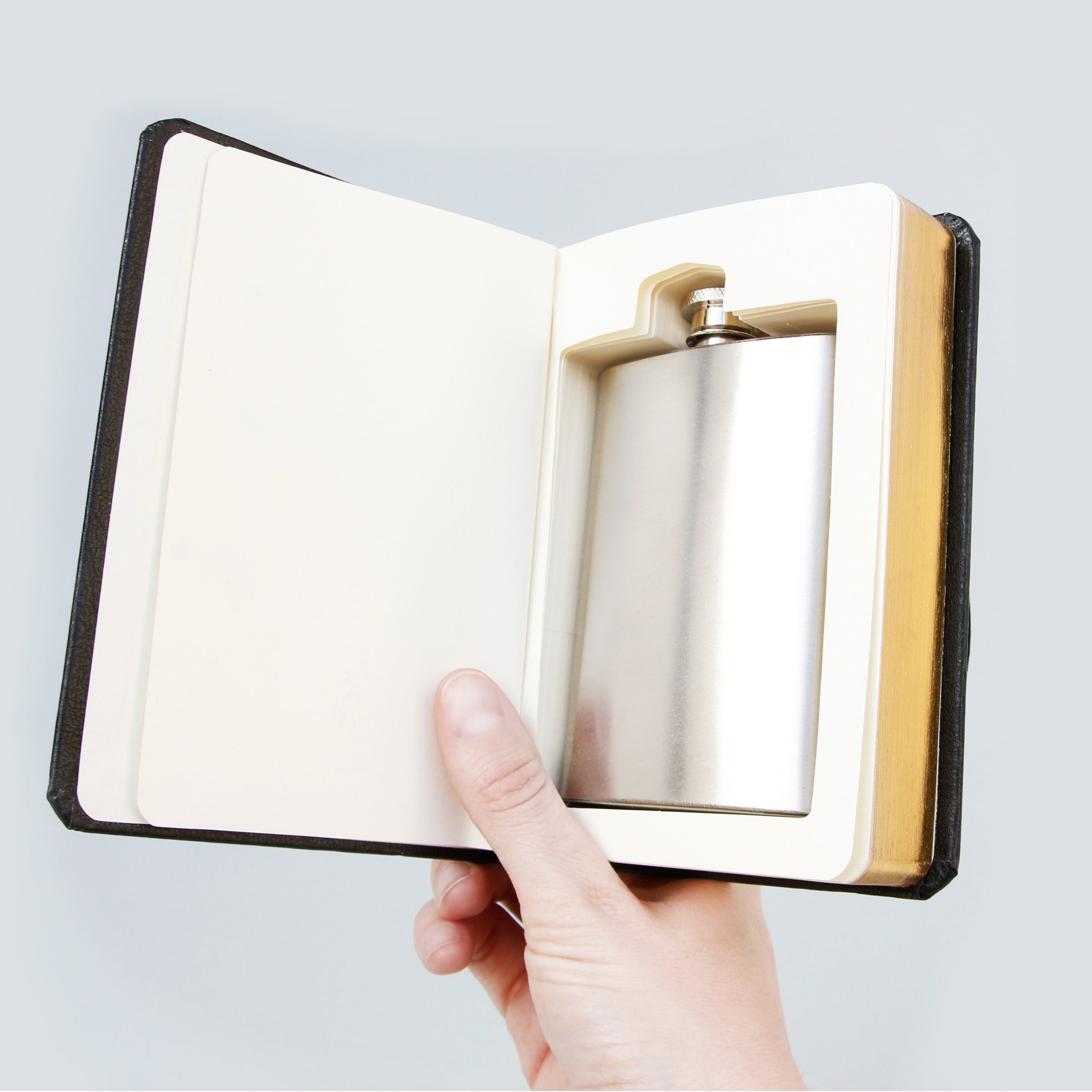 Hip-Flask hidden inside a book