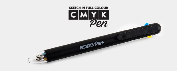 SUCK UK CMYK - Bolígrafo multicolor y bolígrafo multicolor en uno,  bolígrafos retráctiles para diario y para tomar notas, suministros de  oficina o