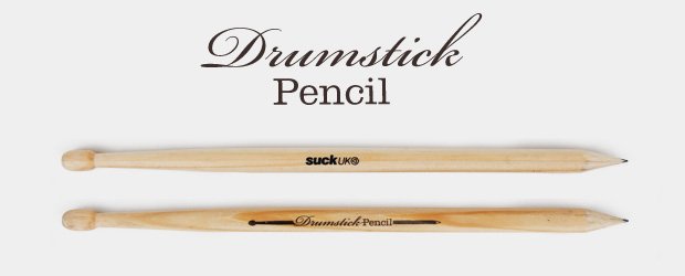 A pair of pencils that are also drumsticks