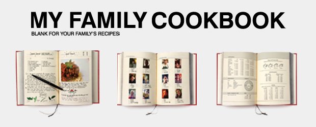 Suck UK My Family Cookbook | Recipe Book To Write In Your Own Recipes |  Blank Cookbook | Family Recipe Book | Blank Cookbooks For Family Recipes 