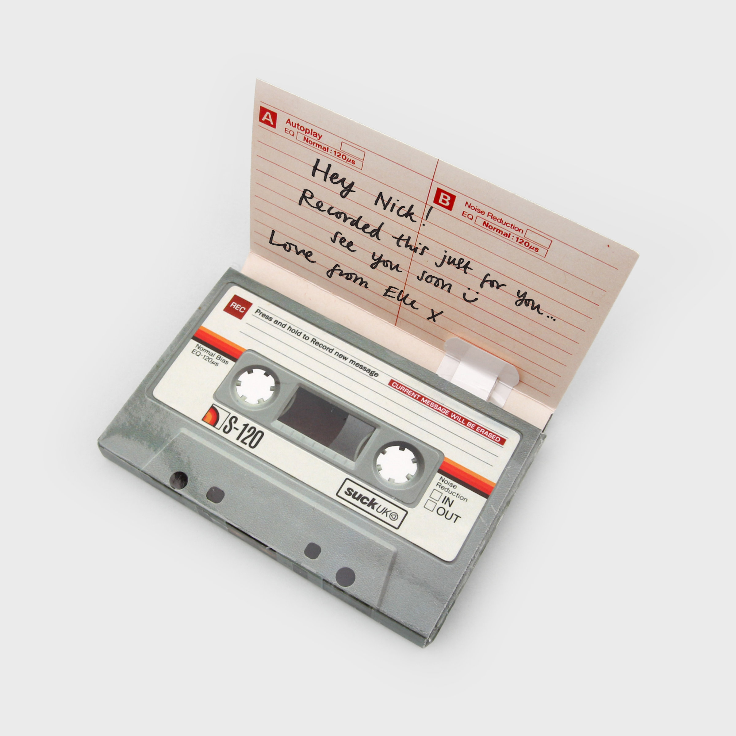 ReRecordable Greeting Card in the shape of a Mix Tape