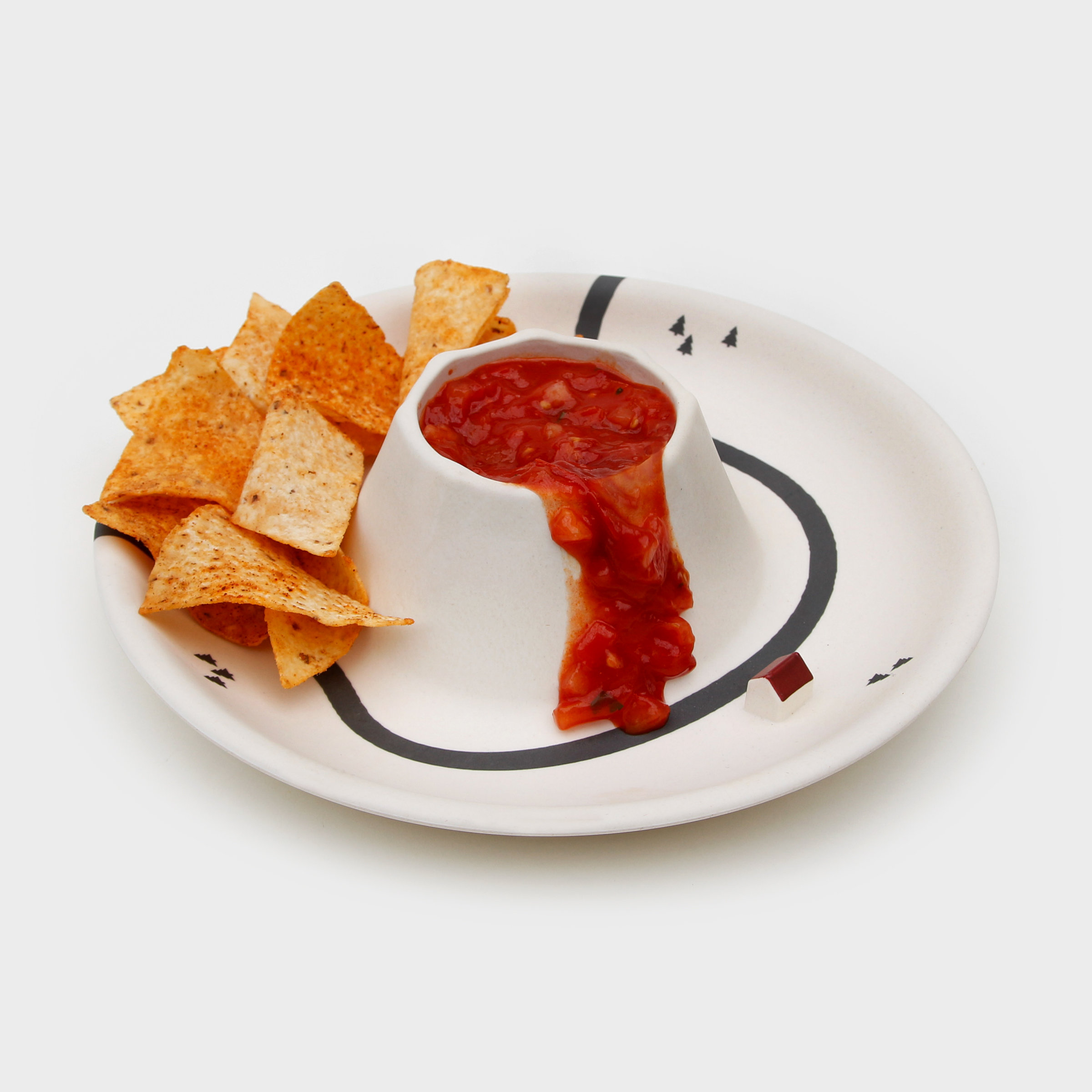 chips and dip plate. 