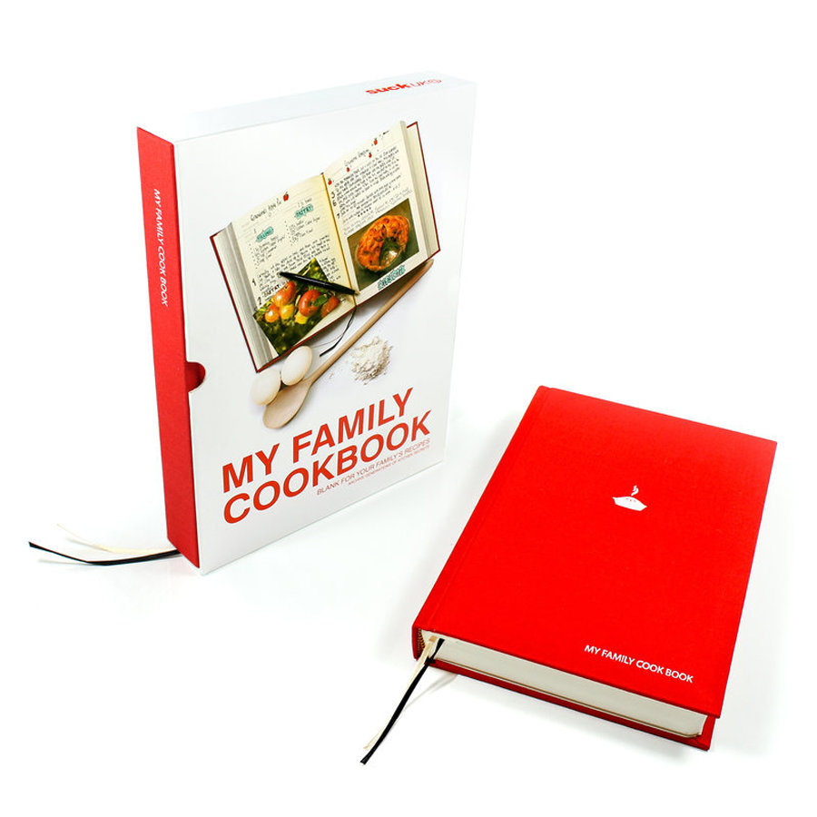 Red Cover Recipe Book in Slip Sleeve Box