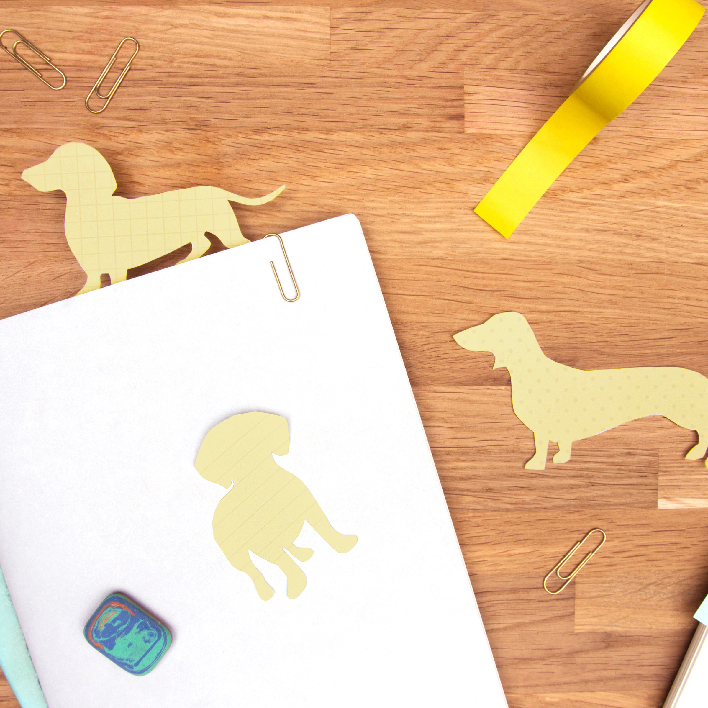 Cute Dog Shaped Sticky Notes