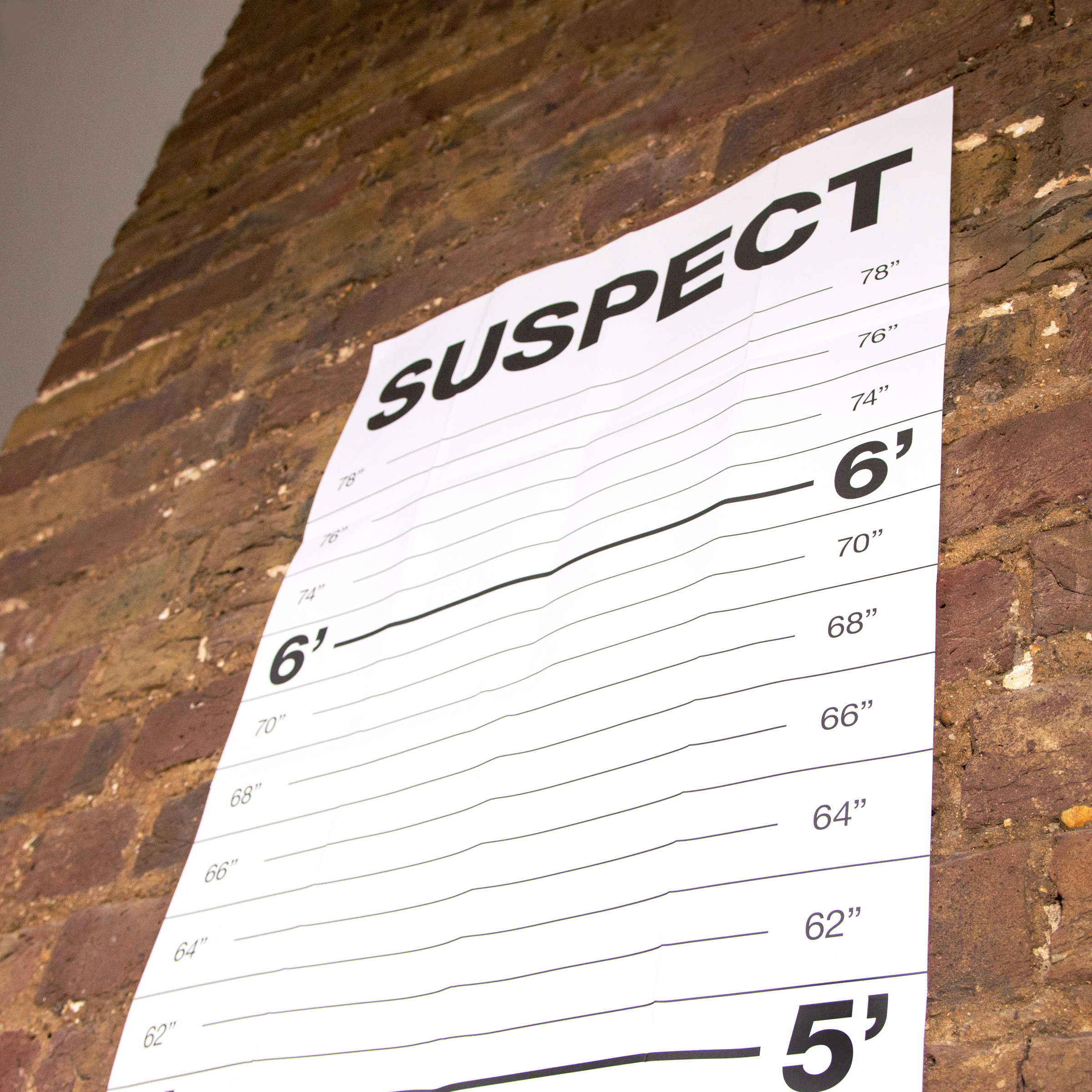 Fake Mugshot Height Chart Poster