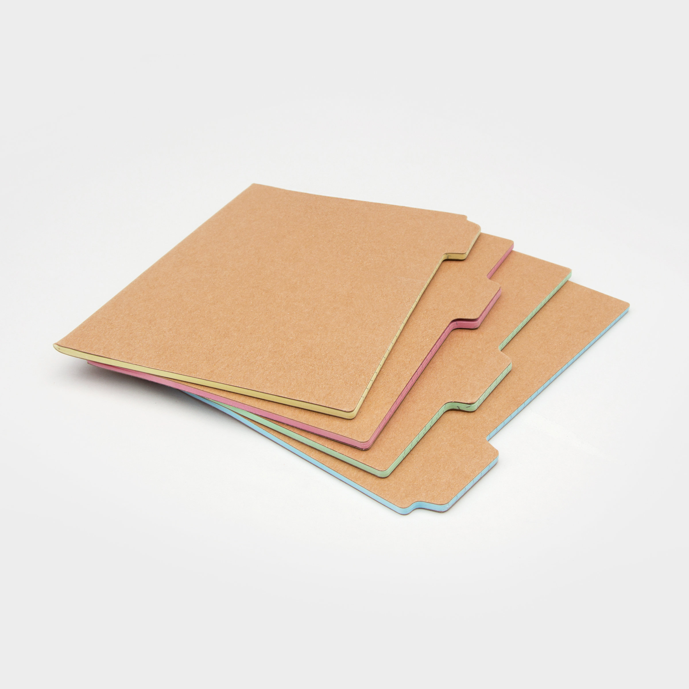 Kraft Covers Tab Notebooks set of 4