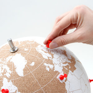 Cork Globe Printed Whote
