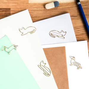 Cute gold cat paper clips