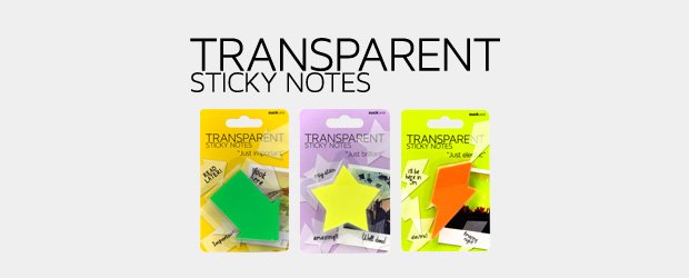 Suck UK Transparent Sticky Notes Heart Shaped Post It Notes Aesthetic  School Supplies & College Essentials