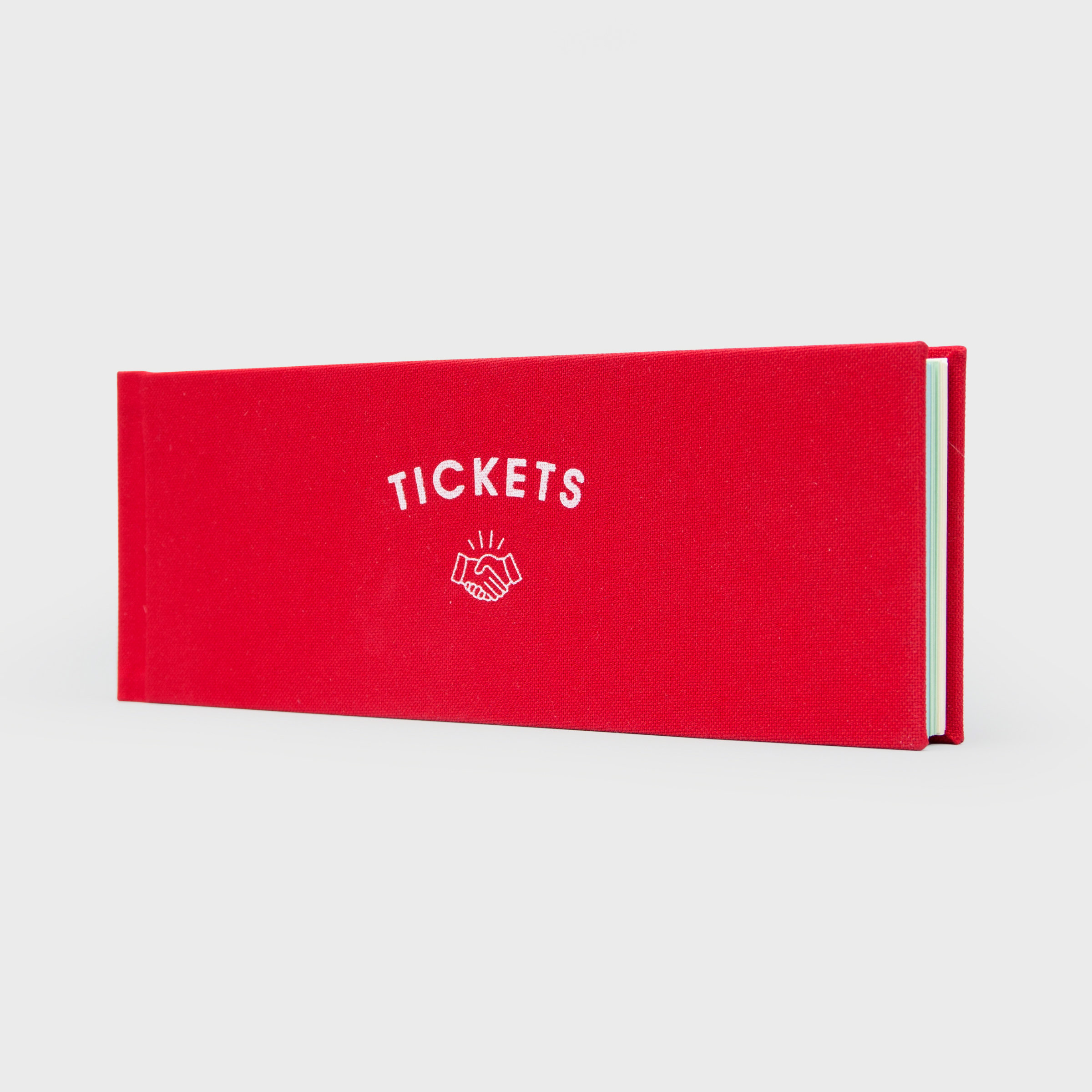 Red book of blank tickets