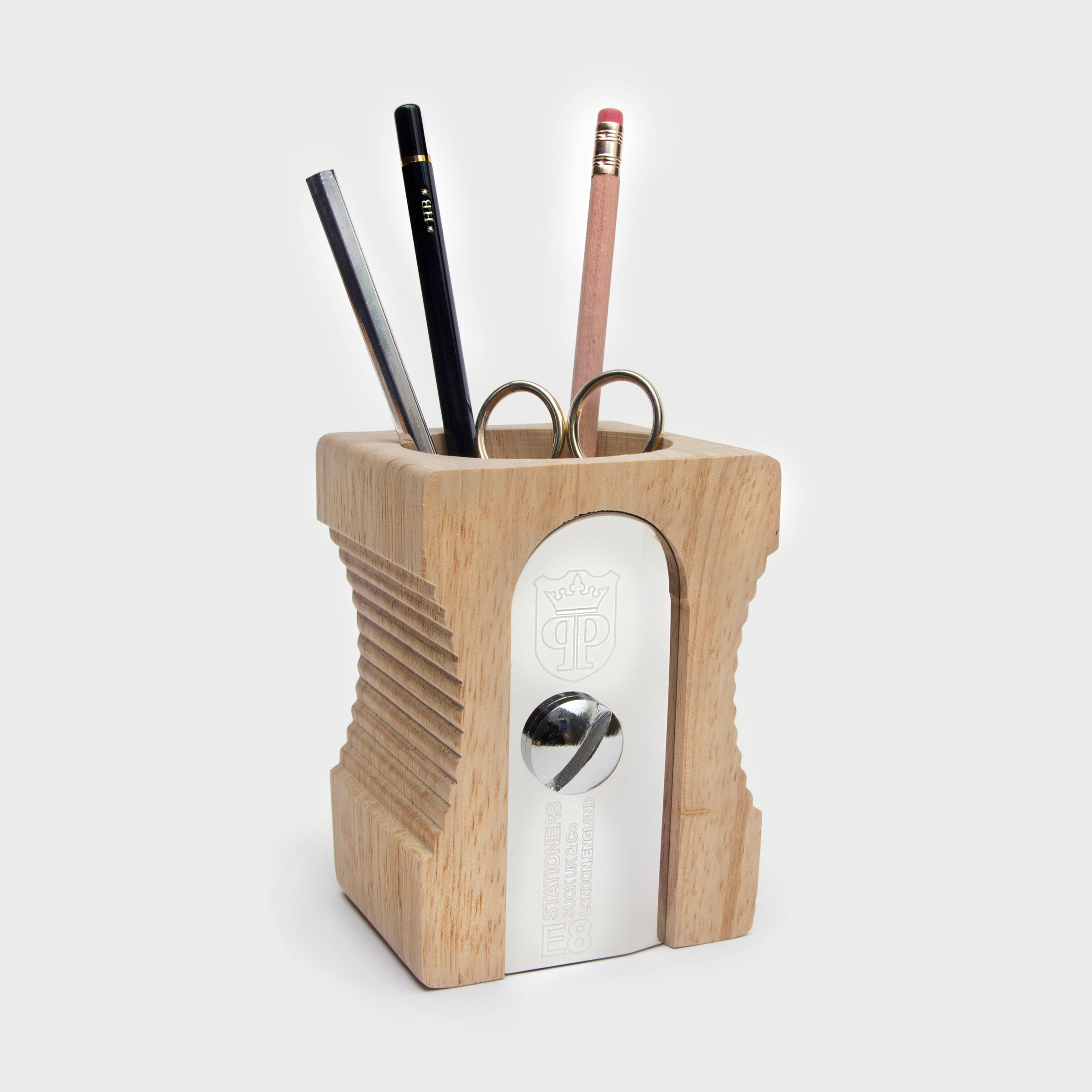 Sharpener Desk Tidy in light wood