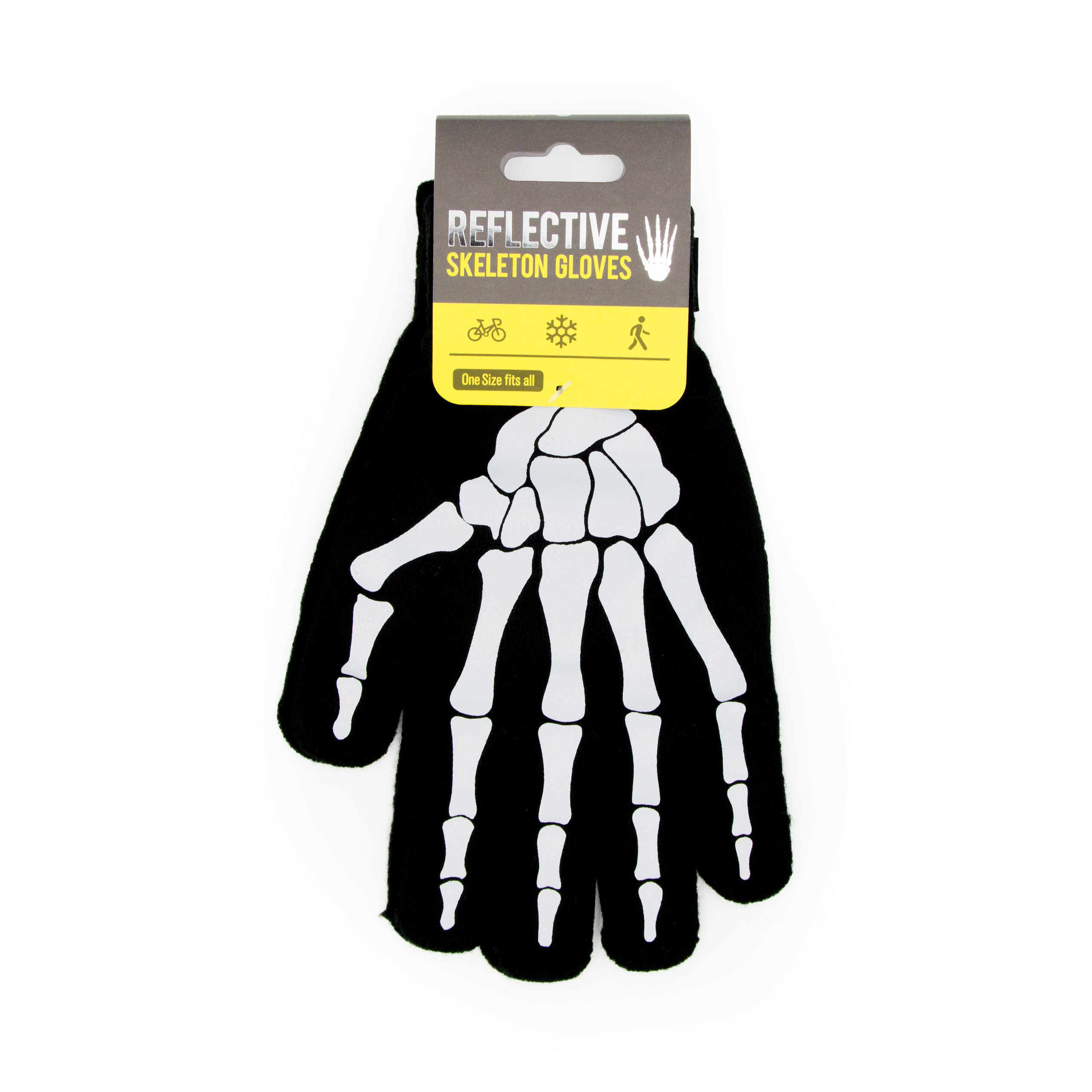 Reflective Skeleton Cold Weather Cycling Gloves