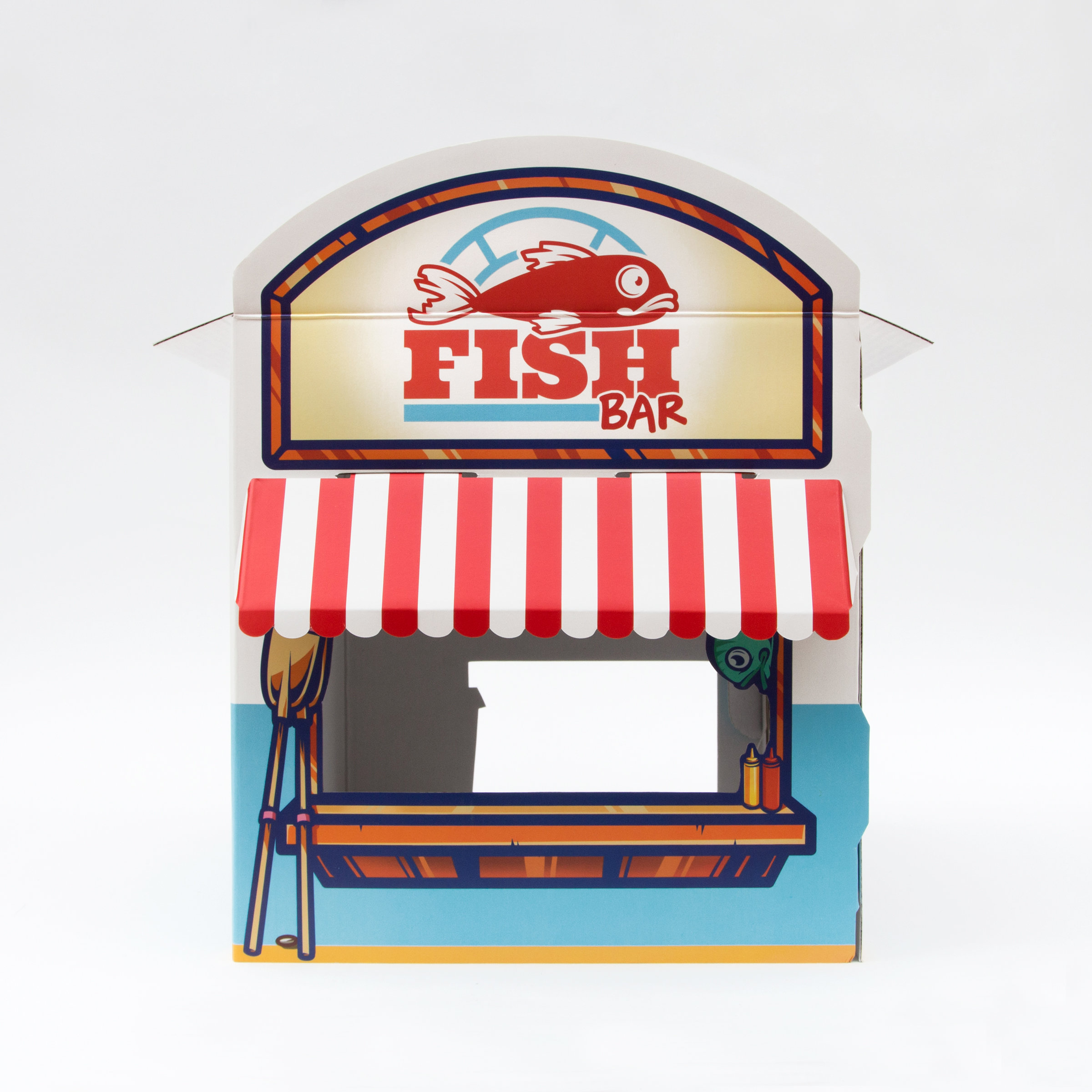 Cat Play House In Fish Bar Design 