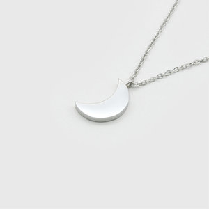 Kuku silver crescent moon necklace