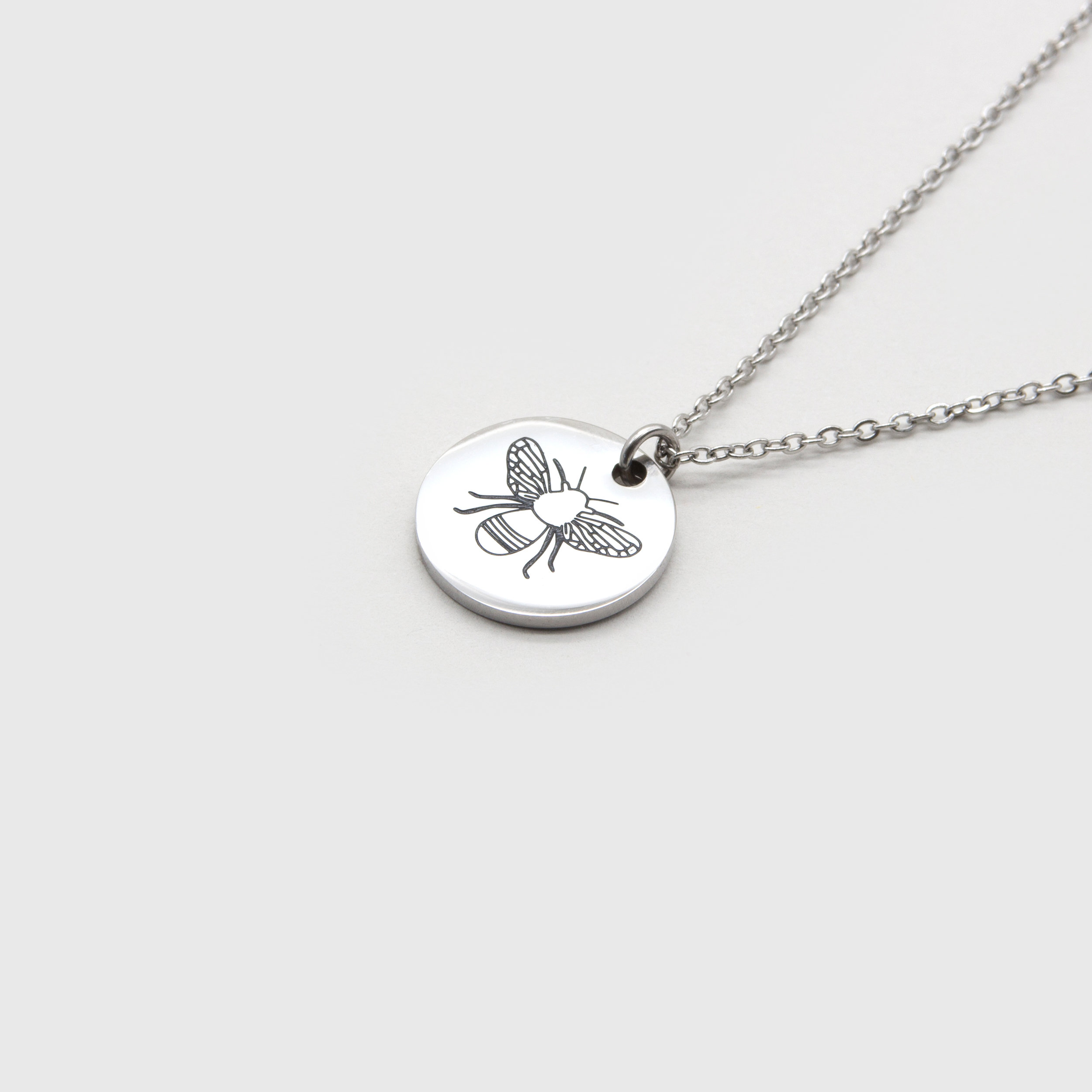 Kuku silver bee necklace