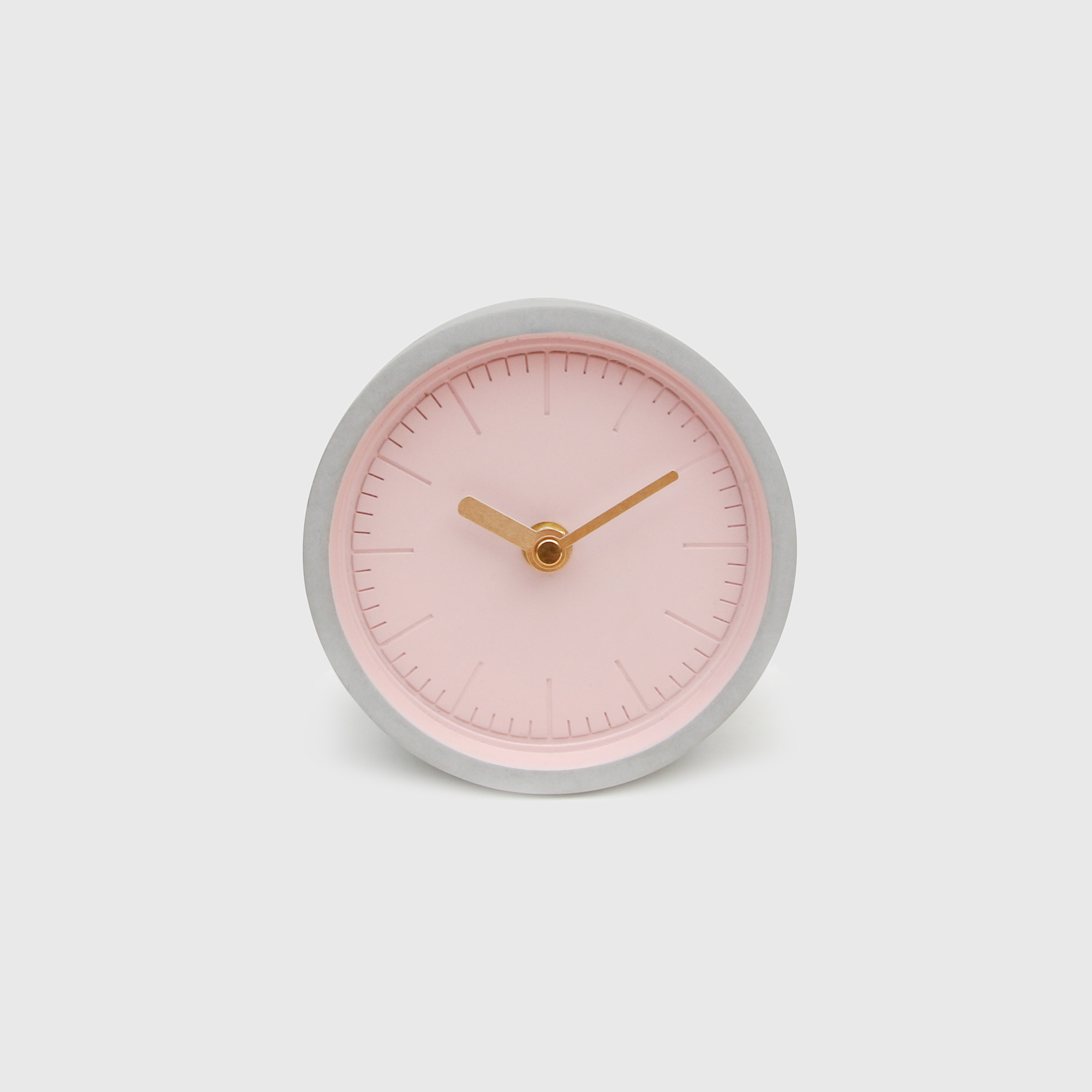 Concrete Clock in cool pink