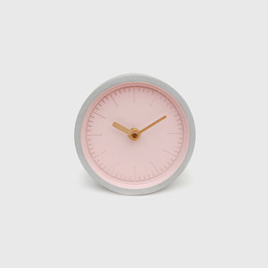 Concrete Clock in cool pink