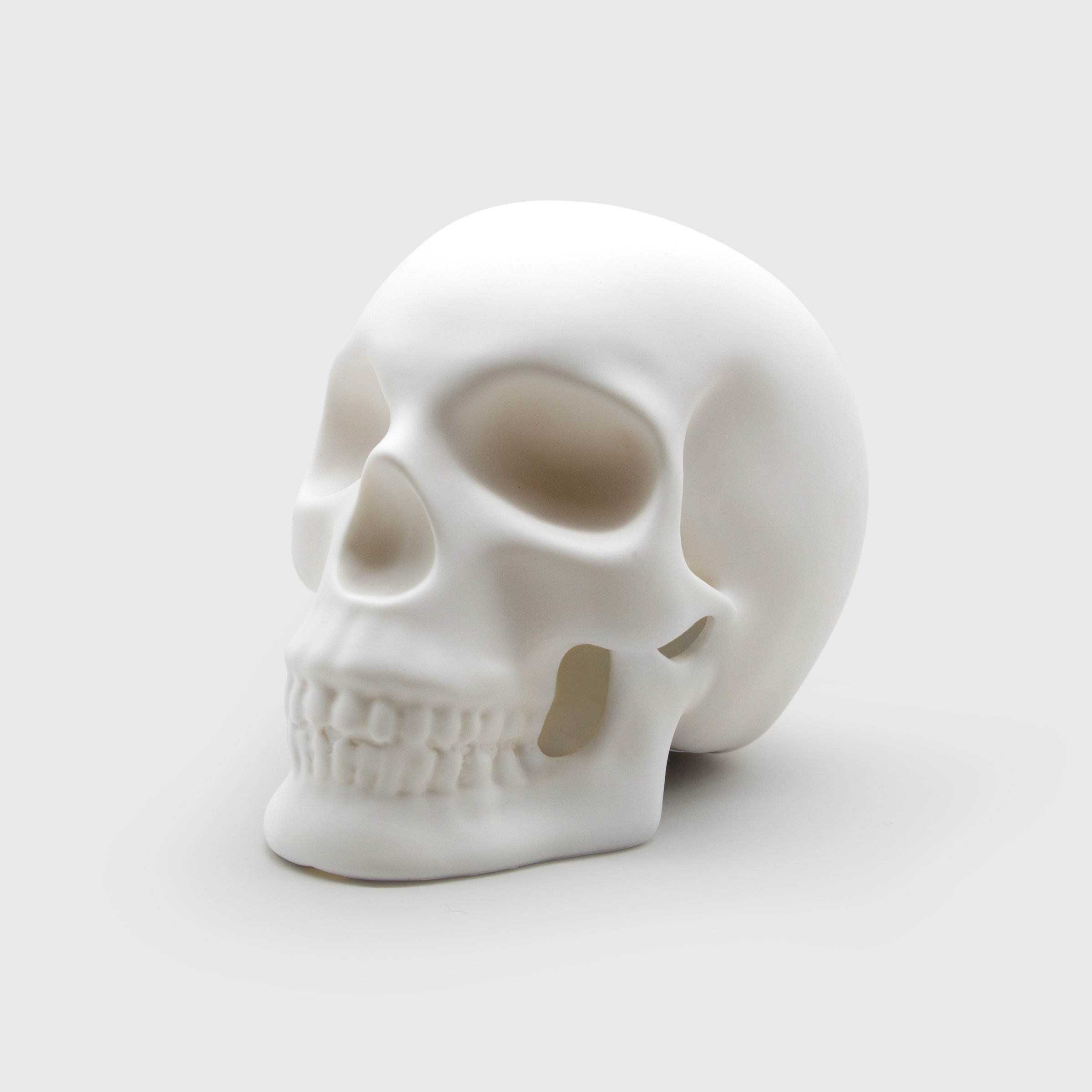 Ceramic skull bedside light