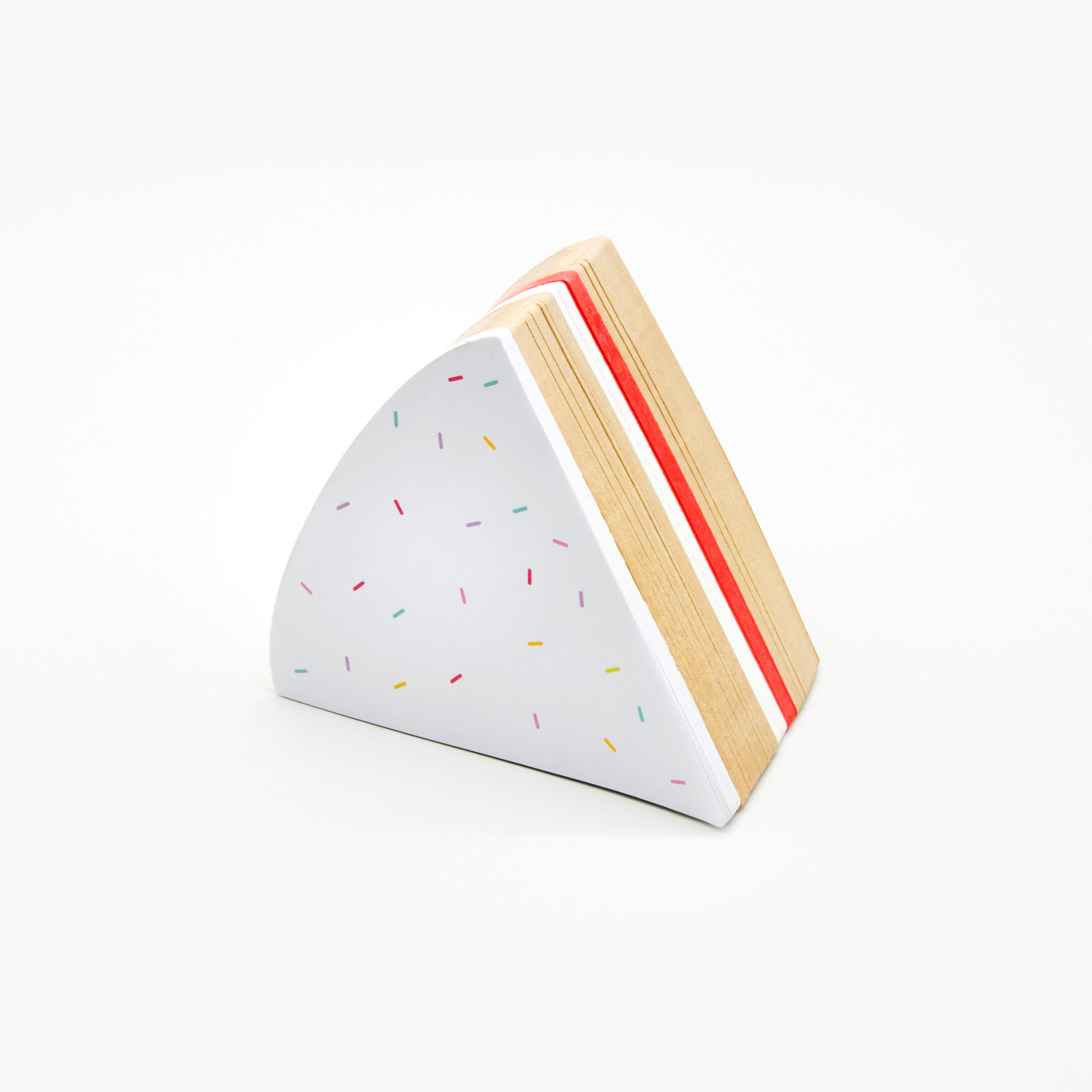 Cake slice memo pad