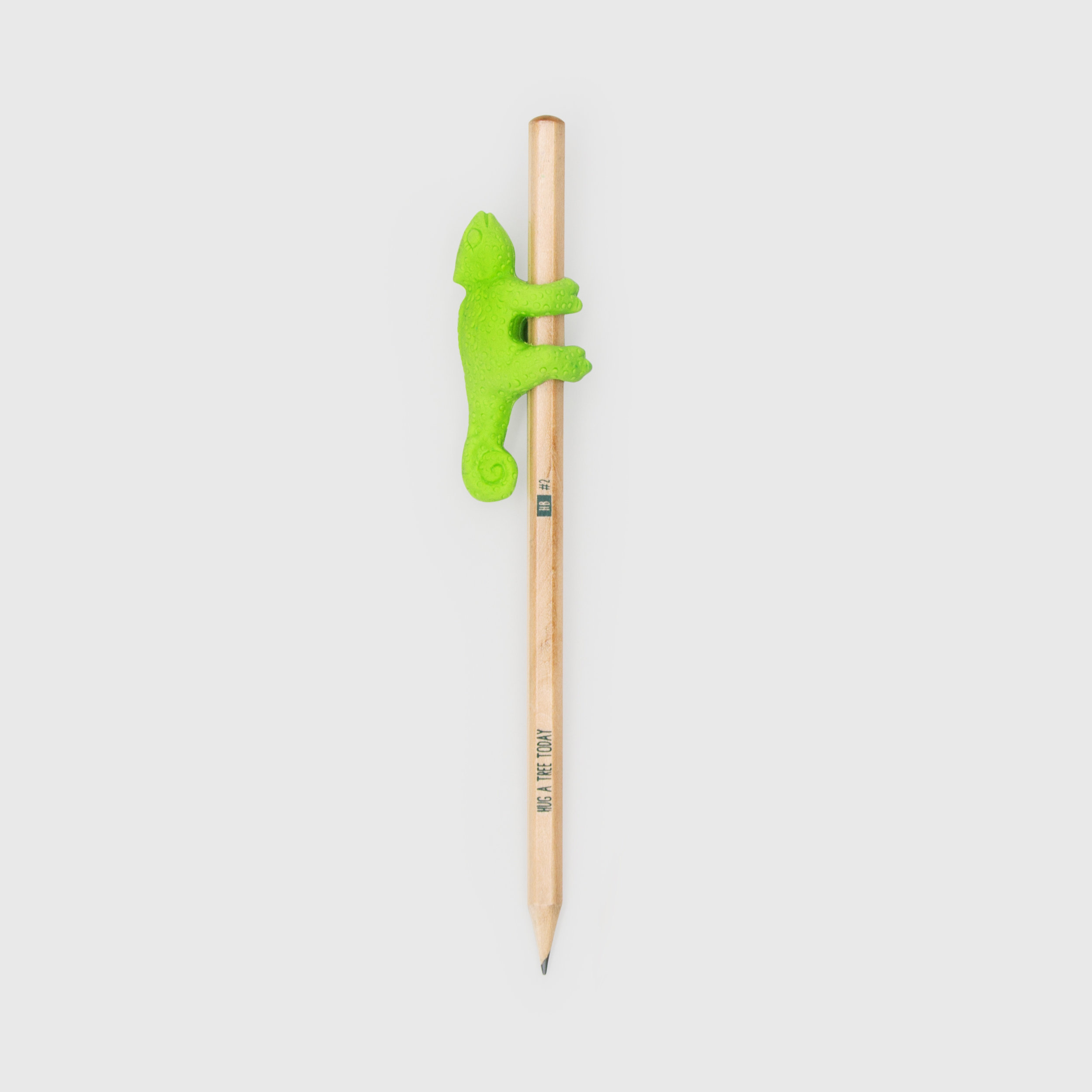 Chameleon animal eraser and wooden pencil