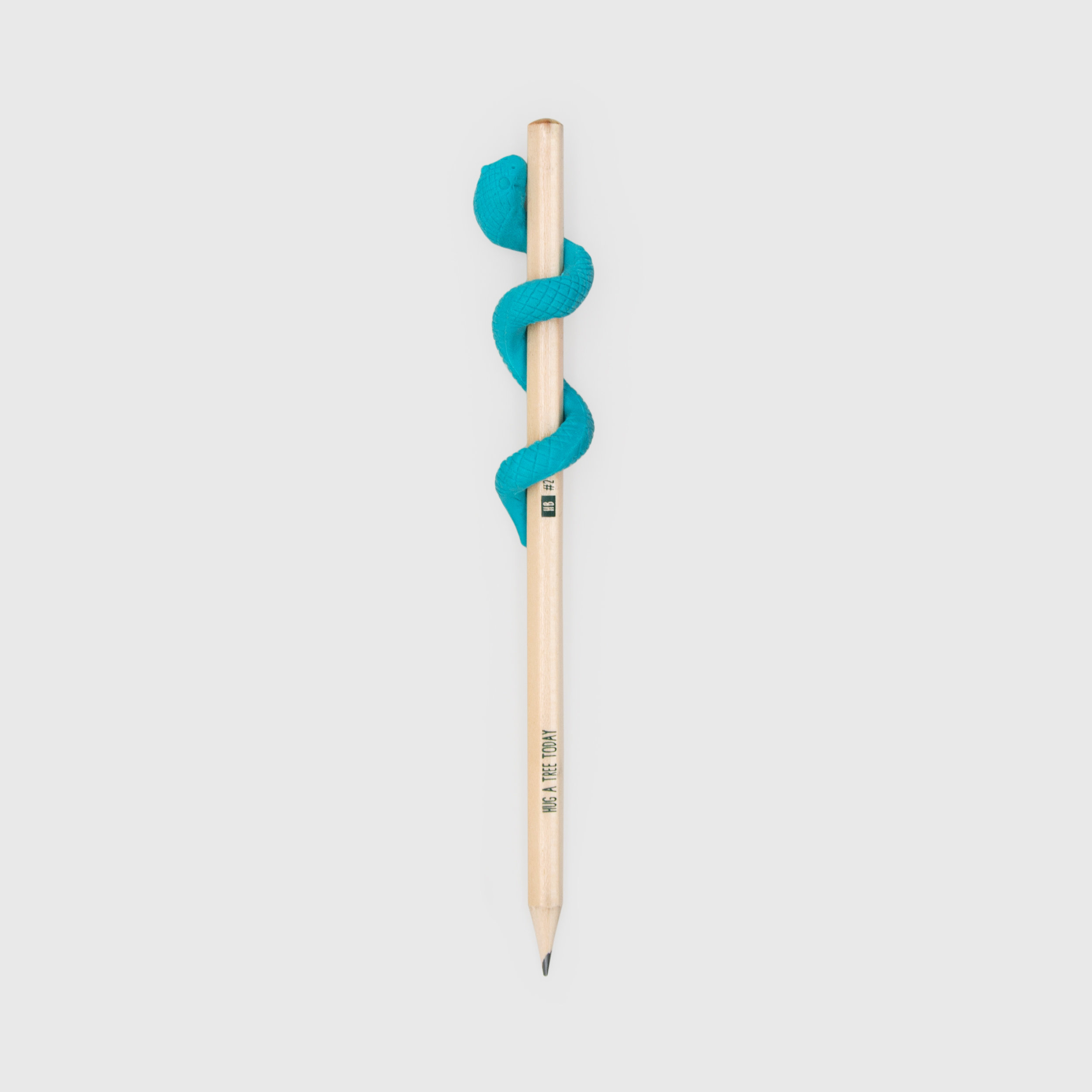 Snake animal eraser on wooden pencil