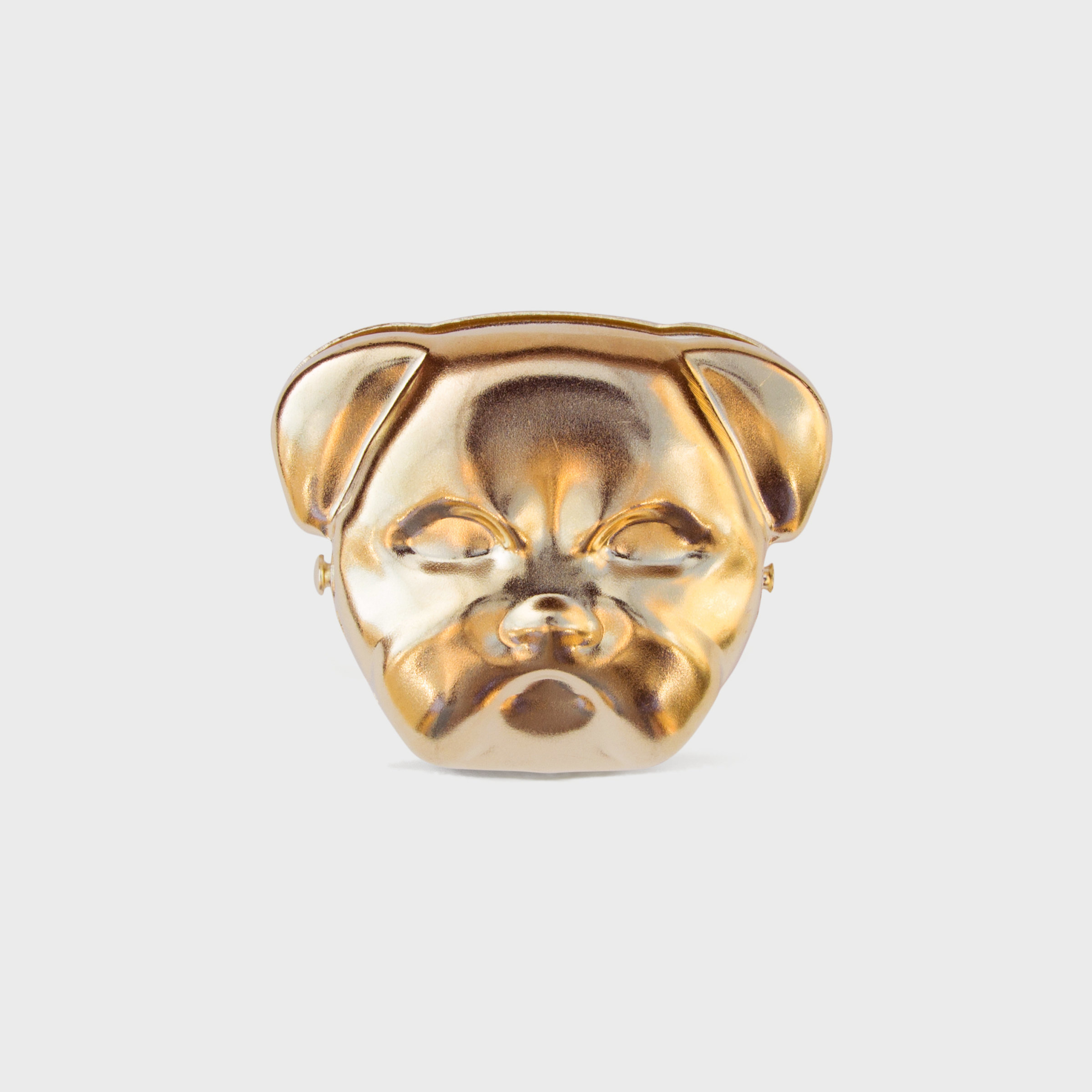 Brass dog shaped bulldog clip 
