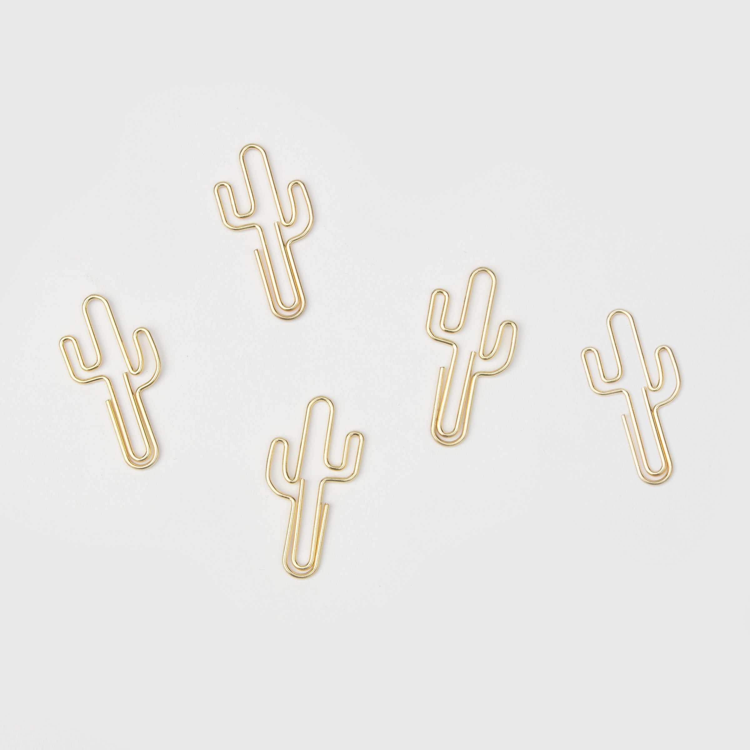 Gold cactus paper clips Gold cactus paper clips