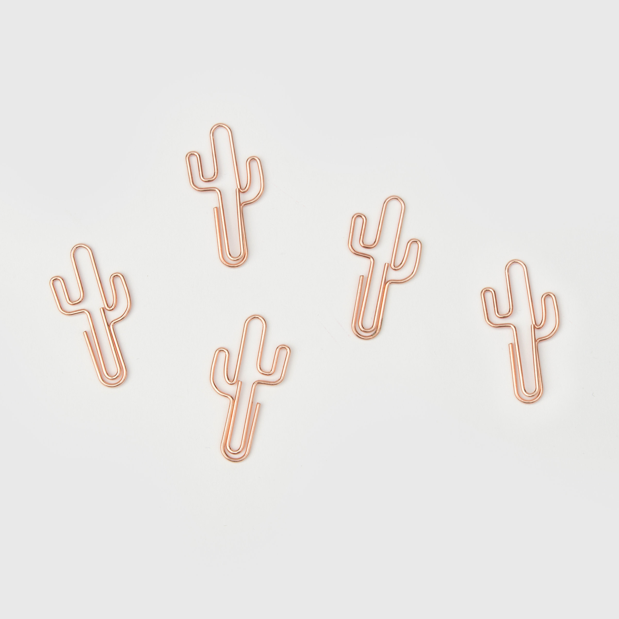 Rose gold cactus paper clips Rose gold cactus paper clips