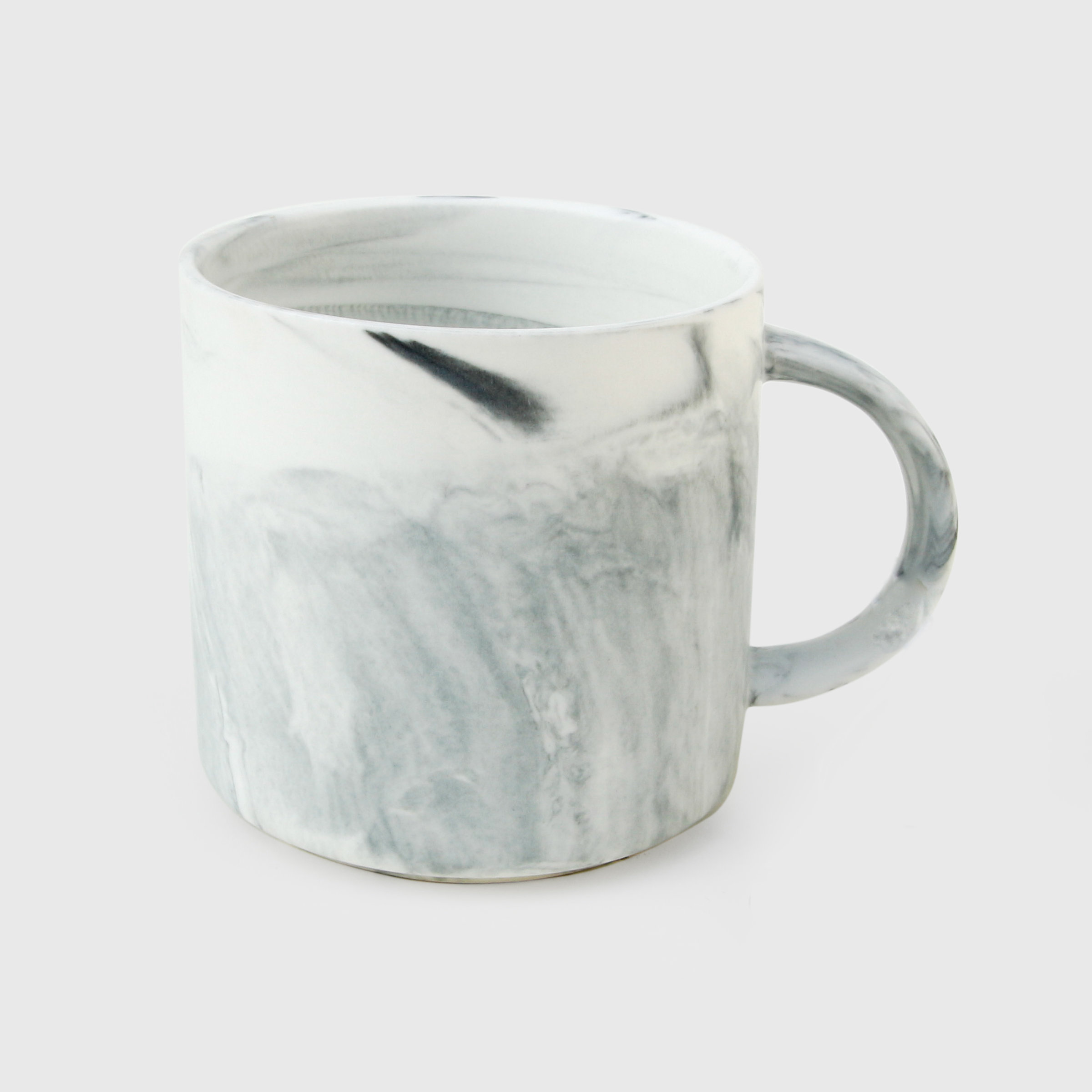 Black marble effect mug