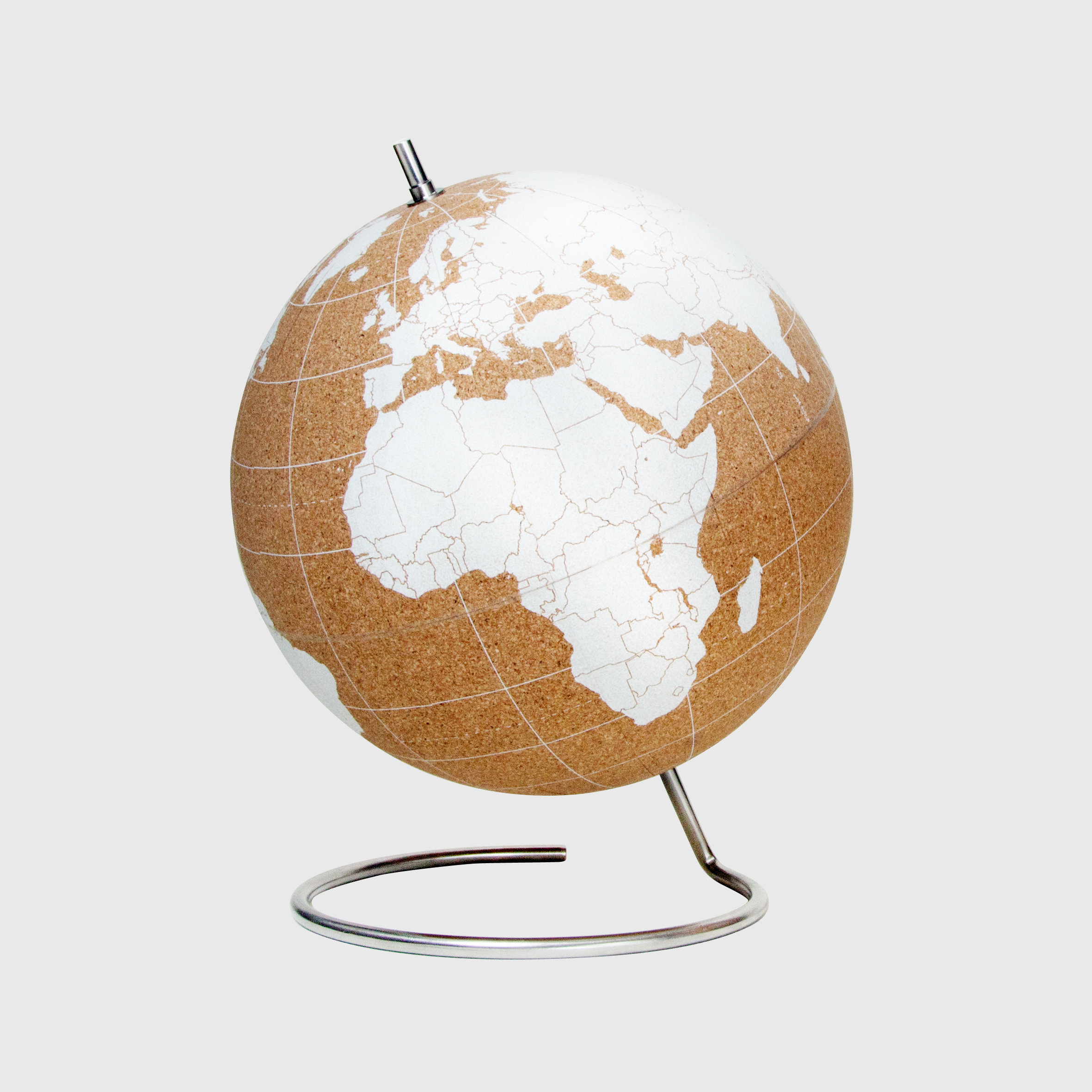 Large white cork globe