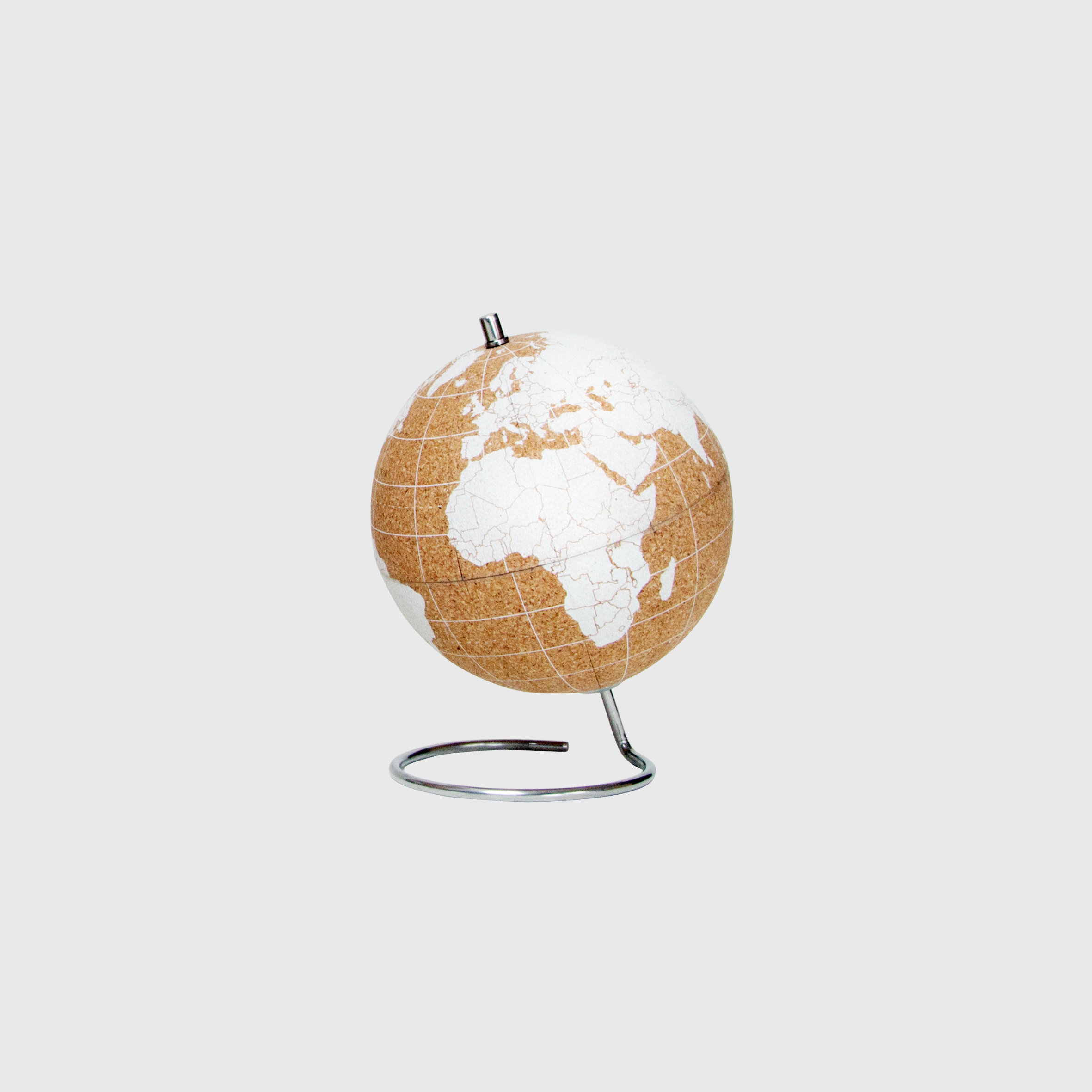 Mini white cork globe 