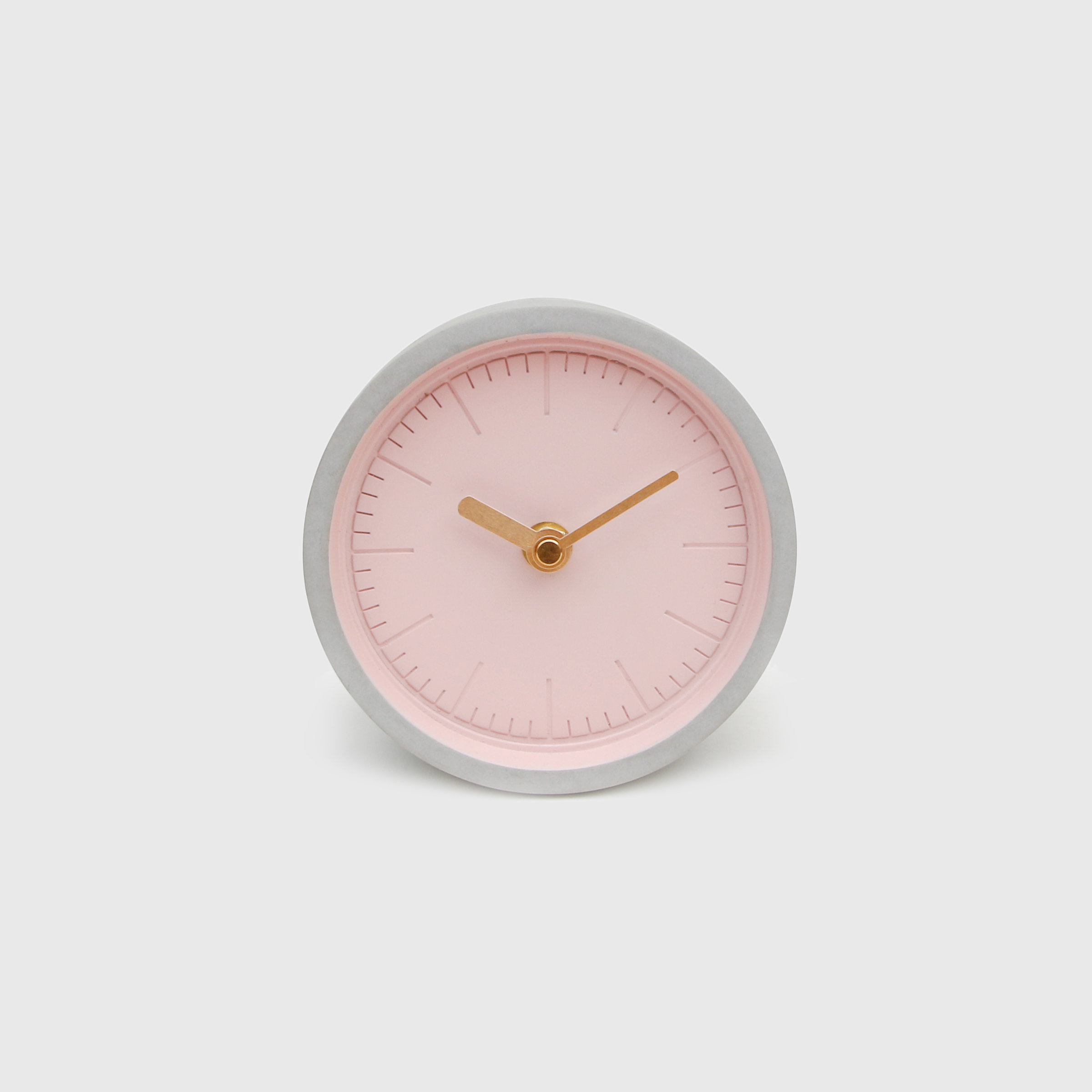Pink concrete clock