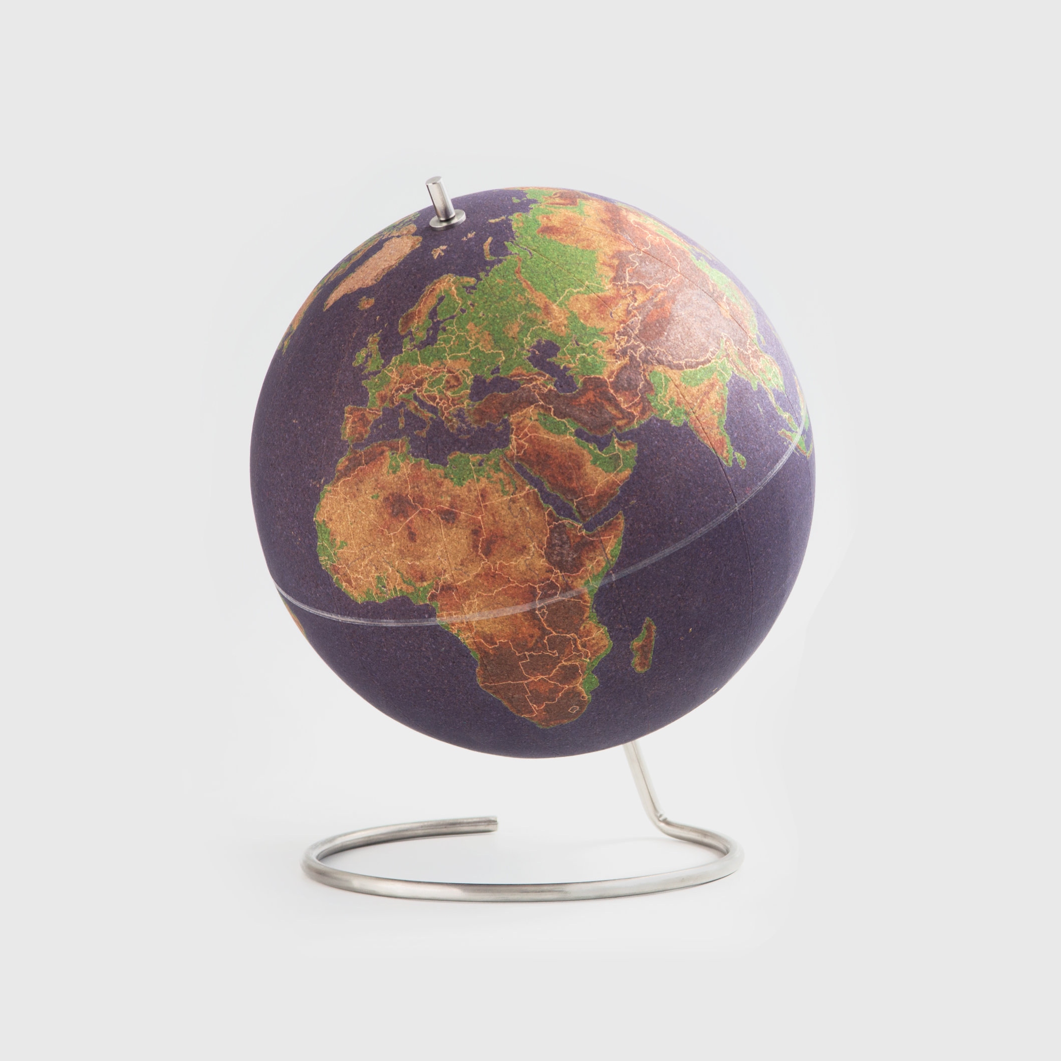 Large colour cork globe