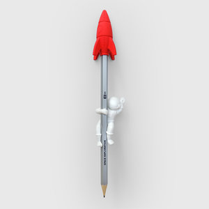 Moon Walk Erasers and Silver Pencil