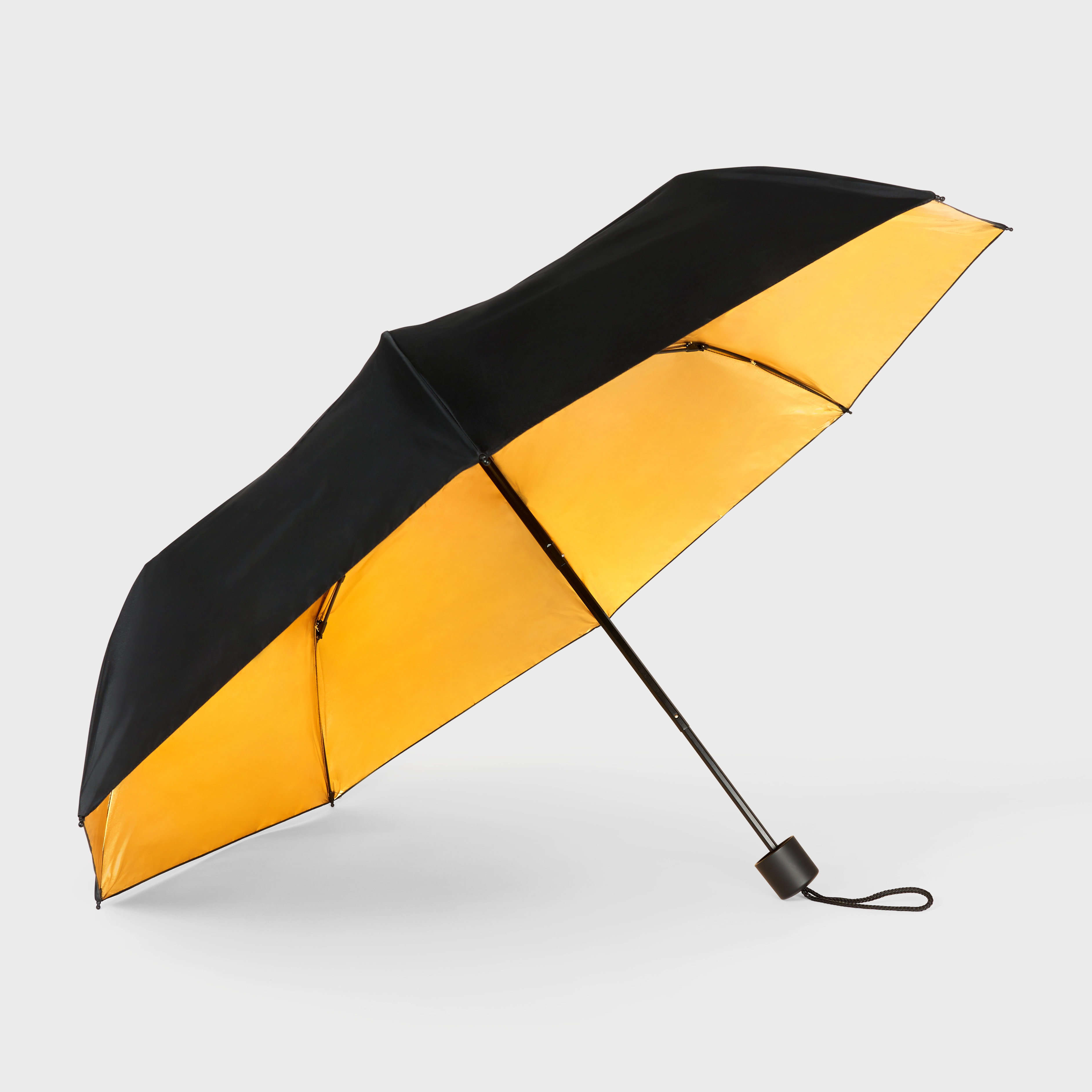 Black and Gold Umbrella (open)