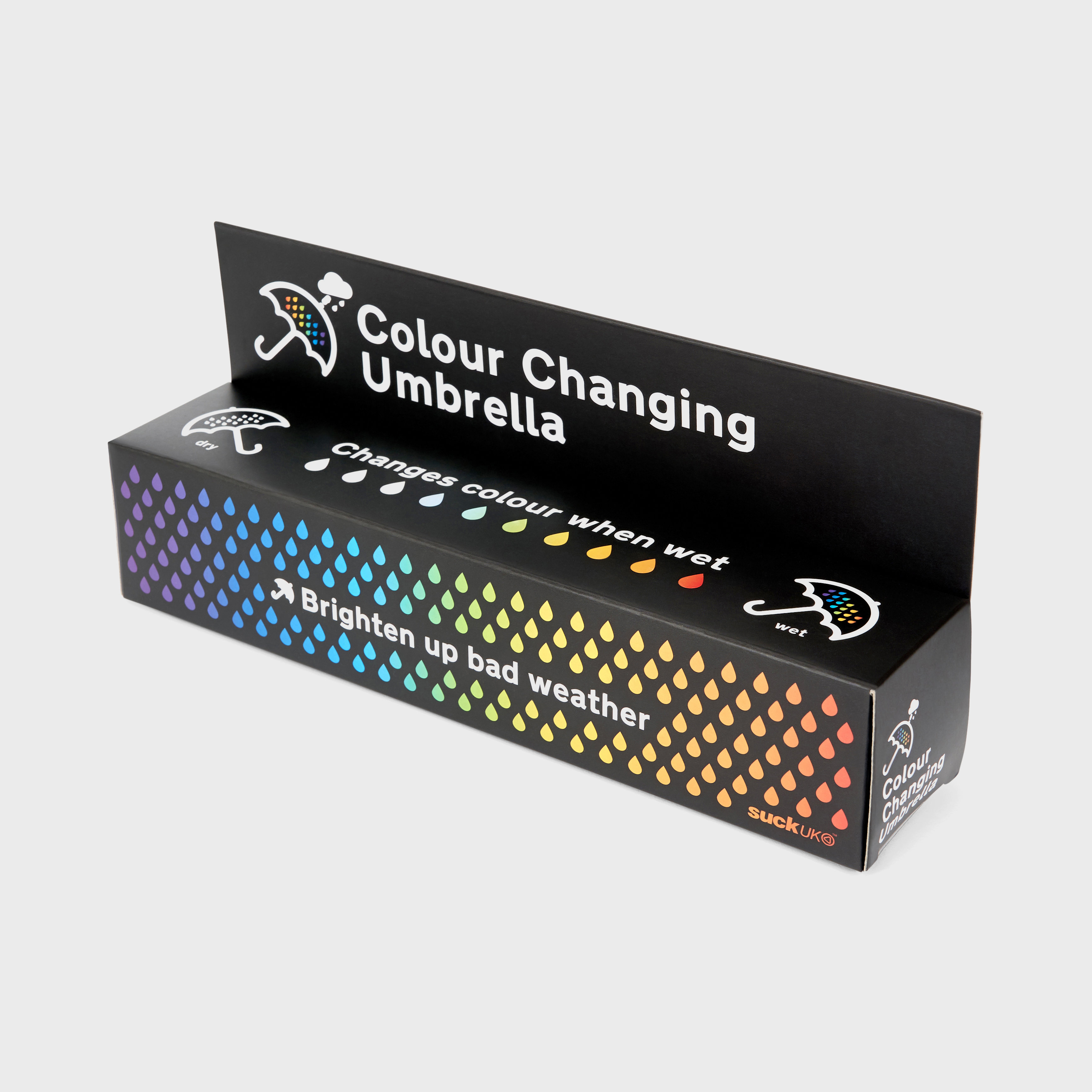 Packaging for colour changing umbrella - black box