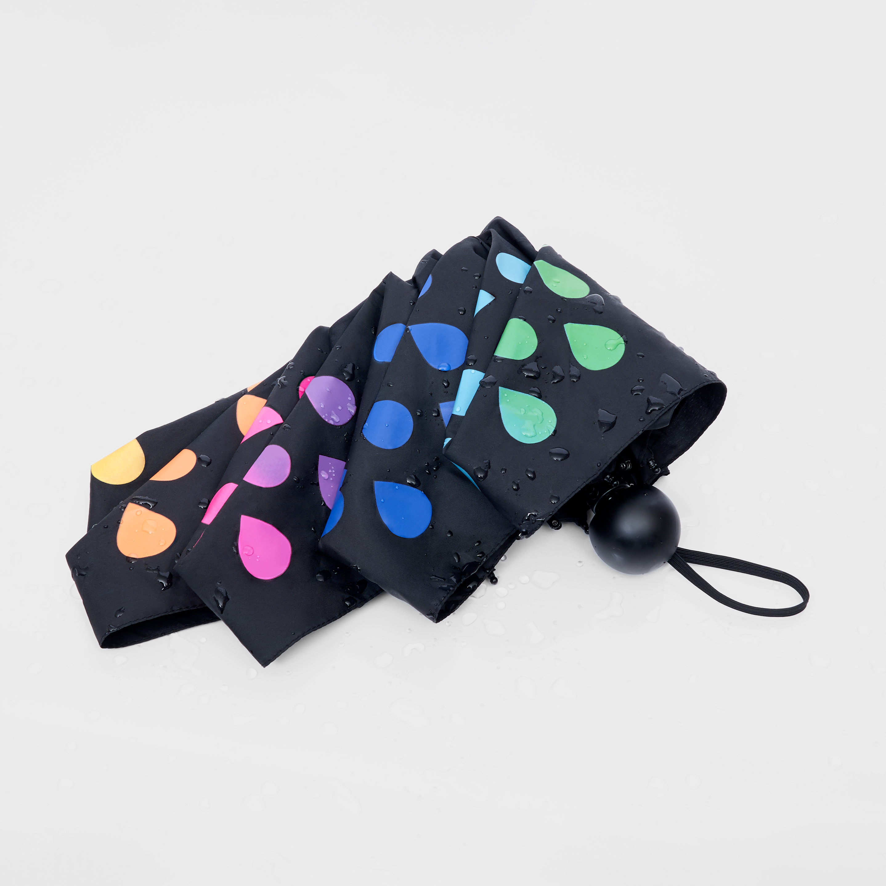 Compact Folding Umbrella - Colourful when wet