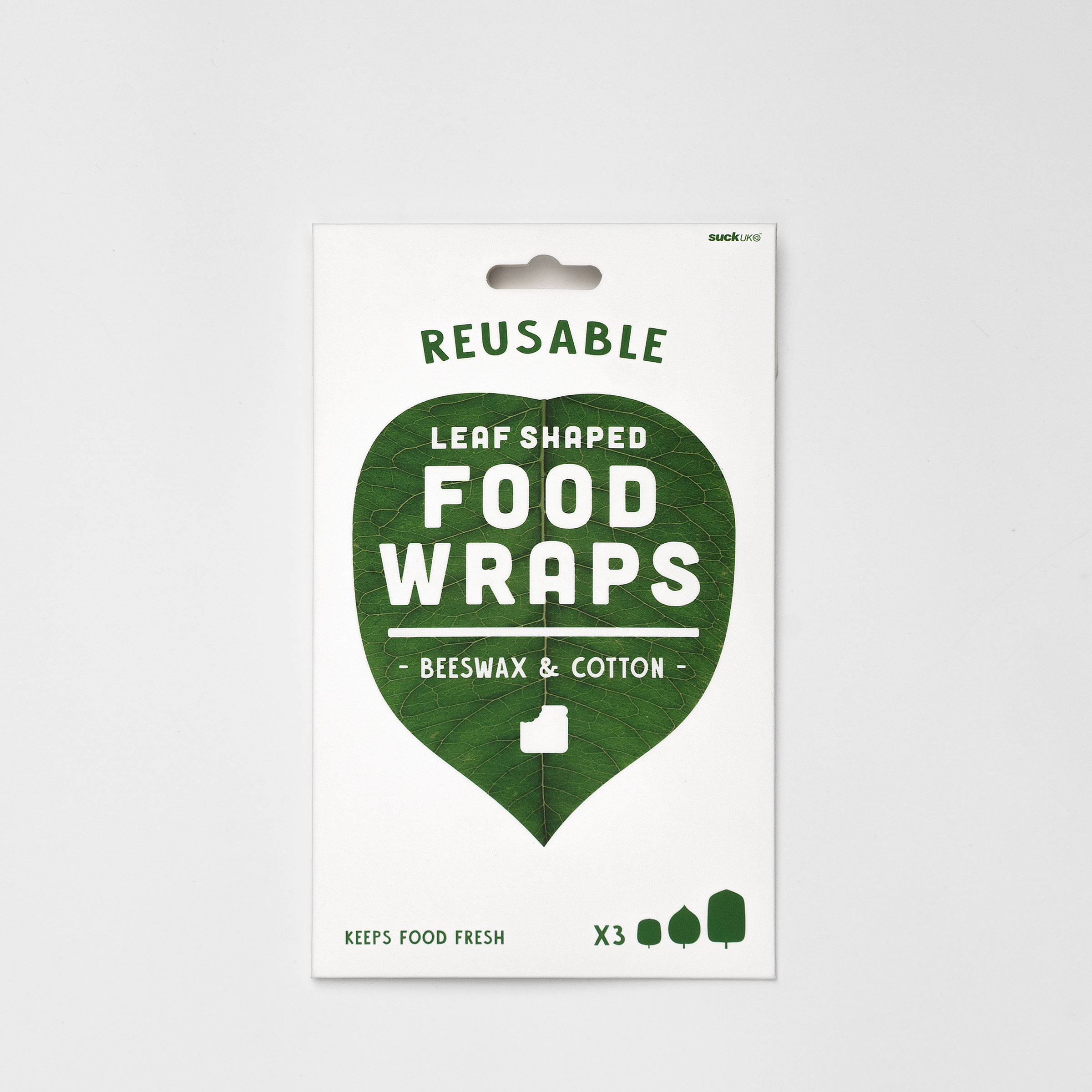 Pack of 3 Leaf Shaped Food Wraps