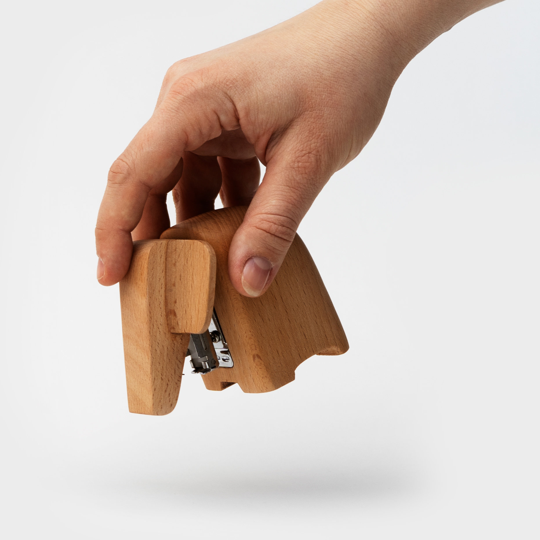 Mini Wooden Elephant Stapler