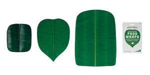 3 Leaf Shaped Food Wraps in one pack