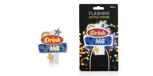 Flashing Bottle Topper with Neon Sign DRINK ME!