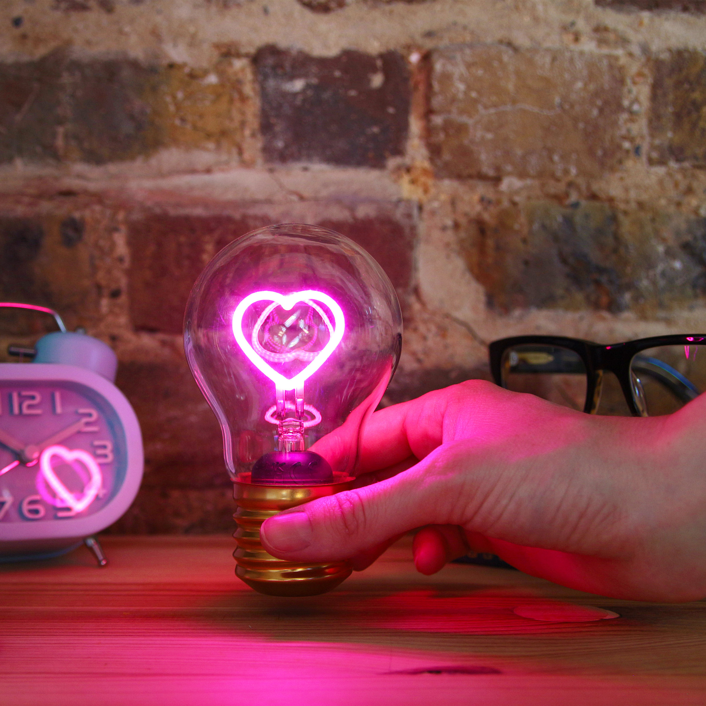 Portable Pink Lightbulb