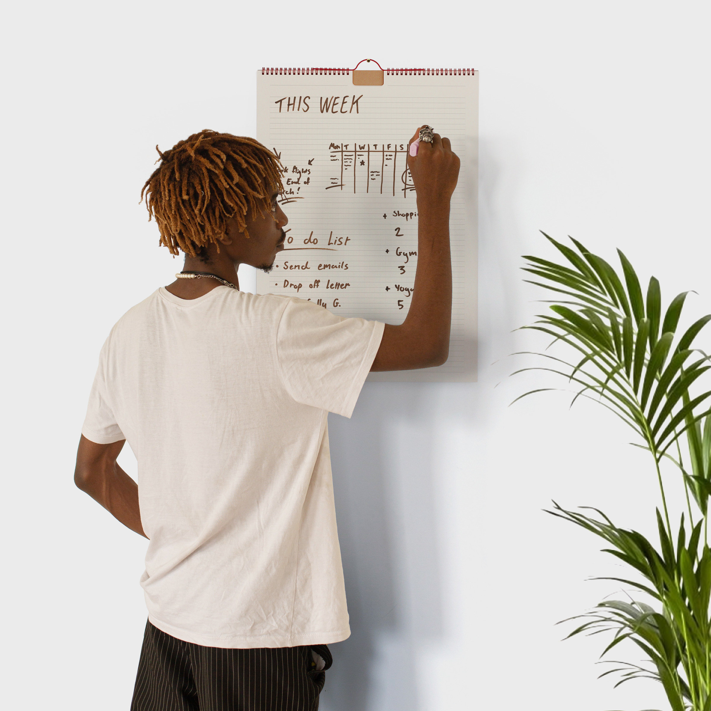 Giant wall hanging note pad