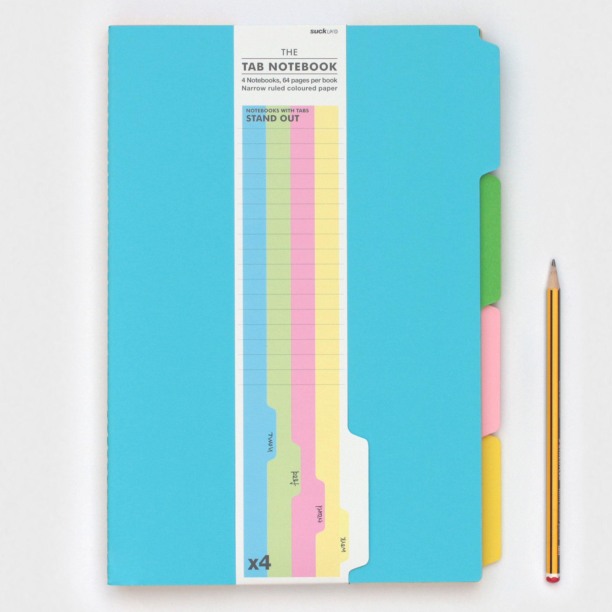 Large A4 Colourful Notebooks with Tabs