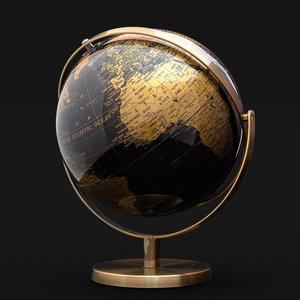 Black and Gold Globe